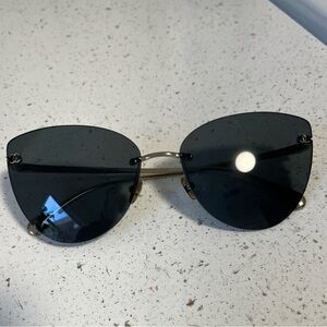Chanel Cateye Rimless Sunglasses